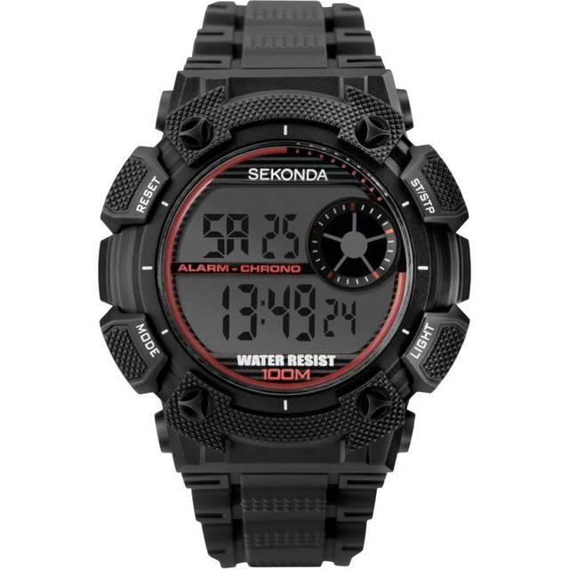 Sekonda Sekonda Digital Men's Watch | Black Case & Plastic Strap with Dial | 1676