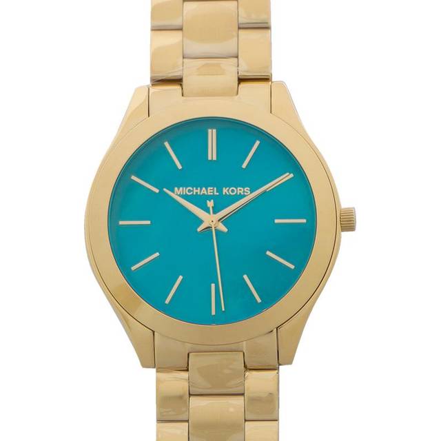 Michael Kors, Accessoarer, Herr, ONE Size, Blå Guld Minimalistisk Rostfritt Stål Klocka - multicolor (ONE SIZE)
