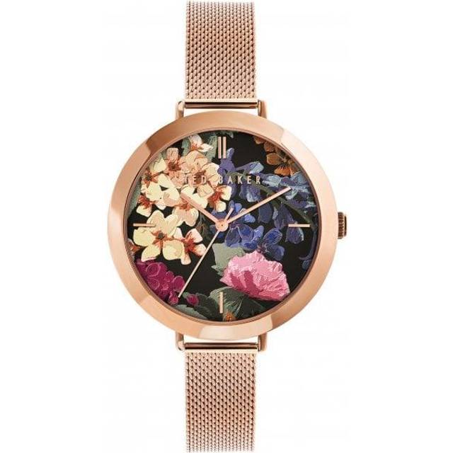 Ladies Ammy Floral Rose Gold Tone Mesh Watch BKPAMF104