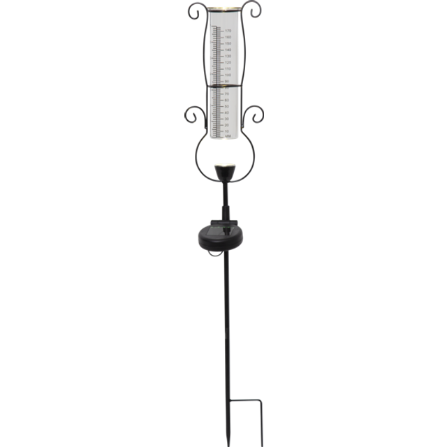 Pluvio Solcellslampa Regnmätare 65cm Svart