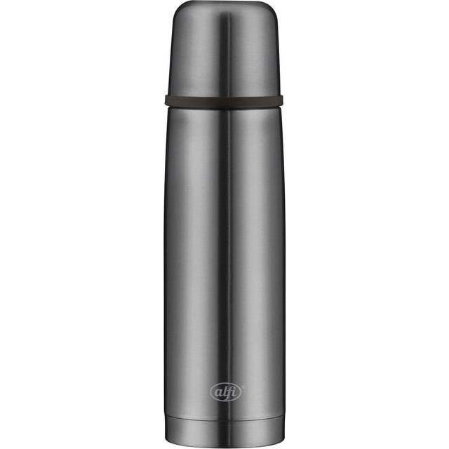alfi Termoskanna i rostfritt stål isoTherm Perfect, drickflaska läckagesäker, rostfritt stål grå 500 ml, vakuumflaska med drickmugg 5737.234.050, diskmaskinssäker, termosflaska 12 timmar varm