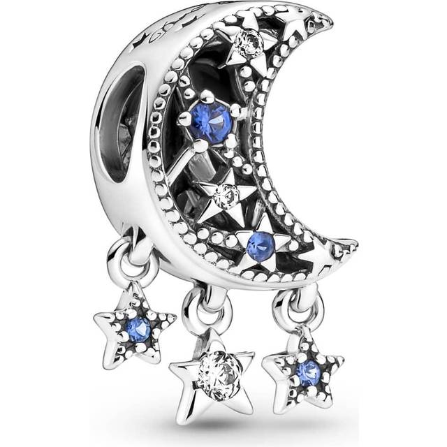 Pandora Star & Crescent Moon Charm - Silver