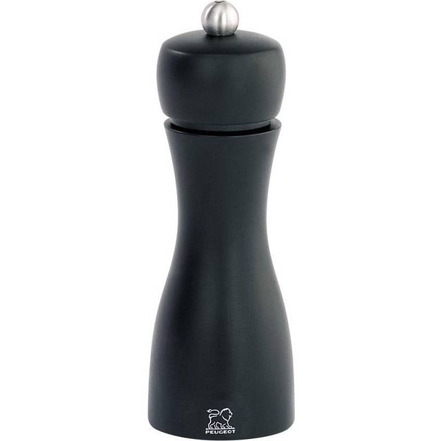Peugeot - Tahiti Manual Pepper Mill - Adjustable Grinder - Matt Black, Beechwood, 15 cm