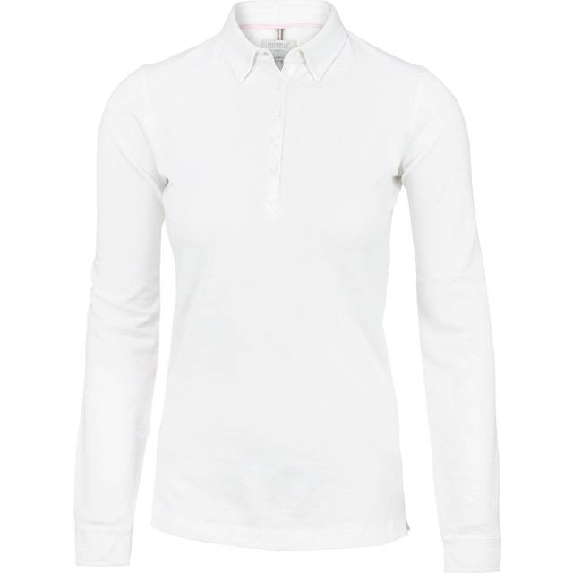(XS, White) Nimbus Womens/Ladies Carlington Deluxe Long Sleeve Polo Shirt