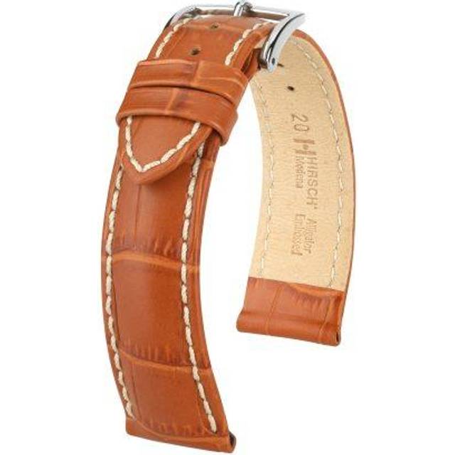 Hirsch Modena 20mm Large Honung/Silver Klockarmband