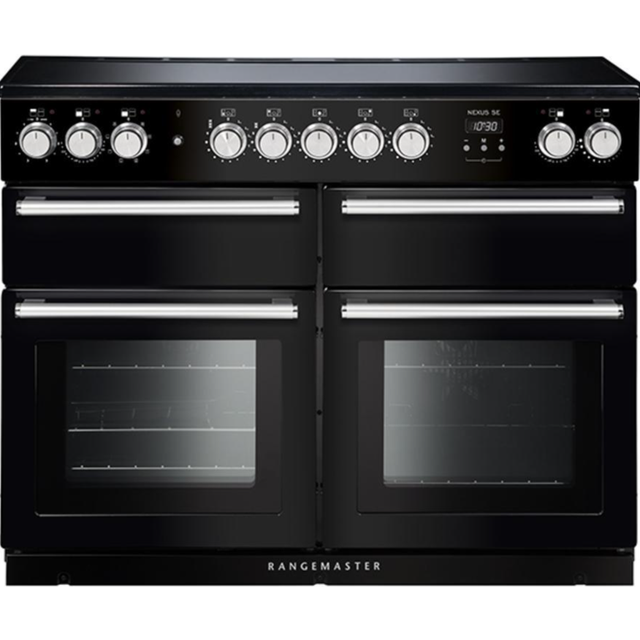 Rangemaster Nexus SE NEXSE110EIBL/C 110cm Electric Range Cooker with Induction Hob - Black / Chrome - A/A Rated