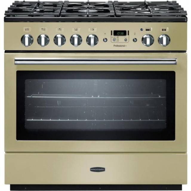 Rangemaster Professional Plus FX PROP90FXDFFCR/C 90cm Dual Fuel Range Cooker - Cream / Chrome - A Rated
