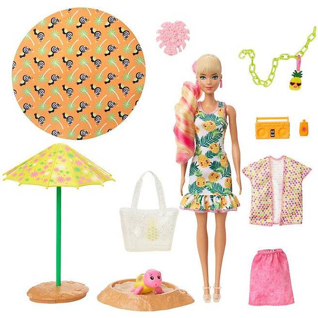 Barbie Color Reveal Pop Pineapple Scent Doll With 25 Surprises Foam
