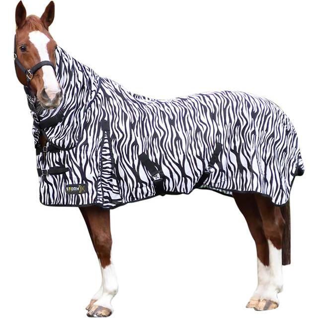 StormX Original Zebra Print Fly Rug - Black/White / 6'6