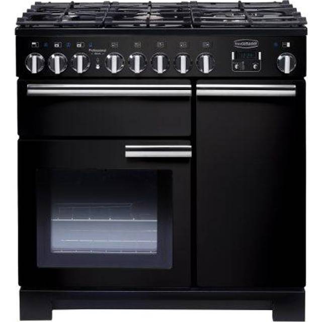 Rangemaster Professional Deluxe PDL90DFFGB/C 90cm Dual Fuel Range Cooker - Black - A/A Rated