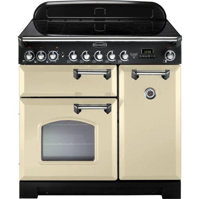 Rangemaster CDL90ECCR/C 81640 CLASSIC DELUXE 90 CERAMIC CREAM CHROME