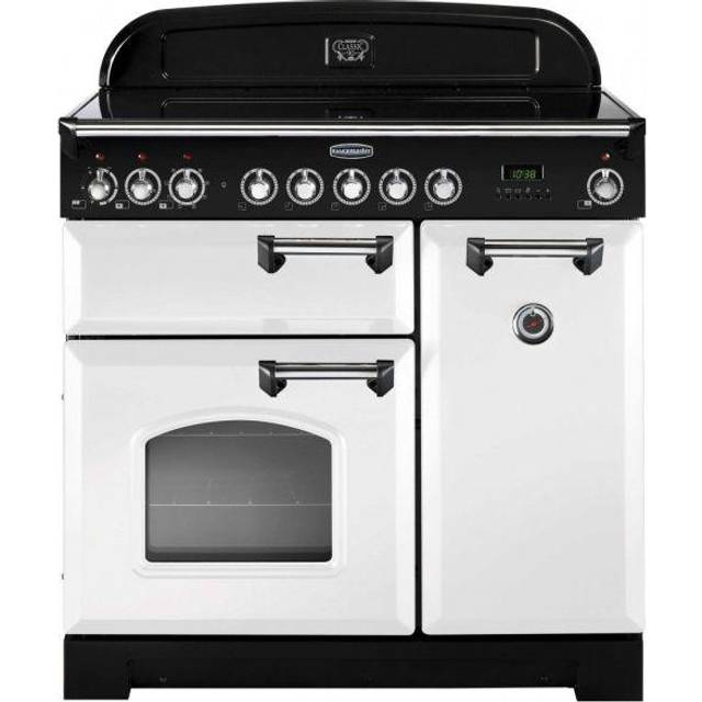 Rangemaster CDL90ECWH/C Classic Deluxe 90cm Range Cooker, Ceramic