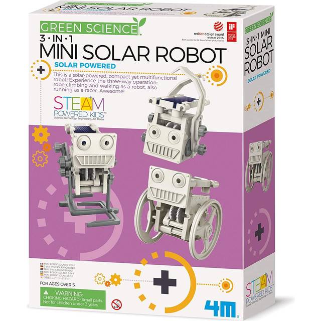 Green Science Mini Solar Powered Robot Construction Kit Age 5+