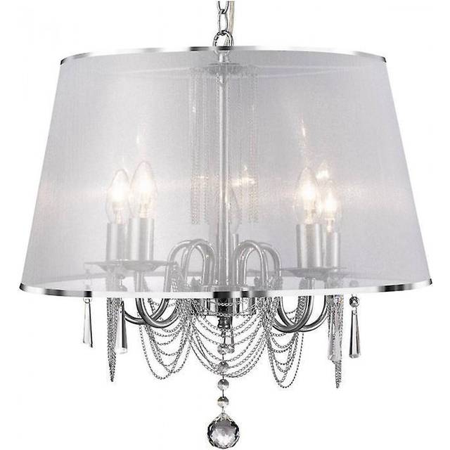 Searchlight 1485-5CC Venetian - 5 Light Ceiling Chrome Chain Link Clea