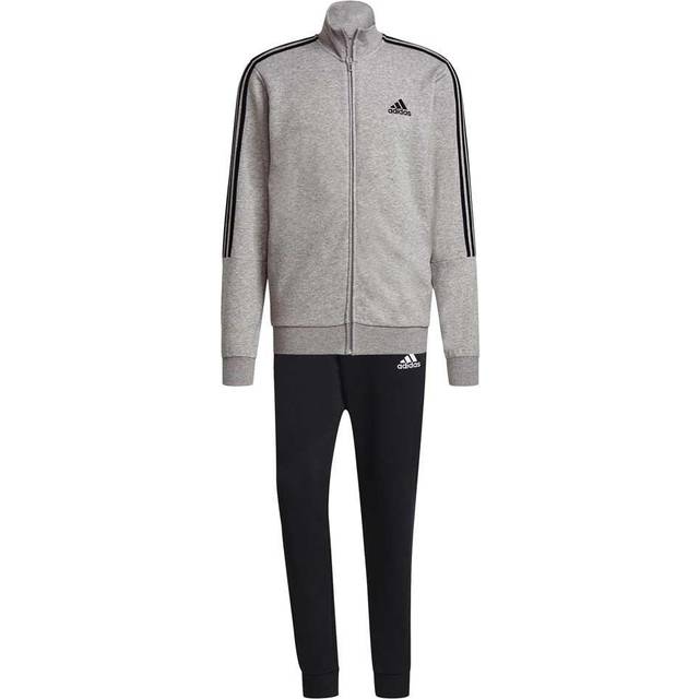 adidas Herr M 3s fot Tt träningsoverall, överdel: medium grå ljung/svart undersida: svart/vit, 7 EU