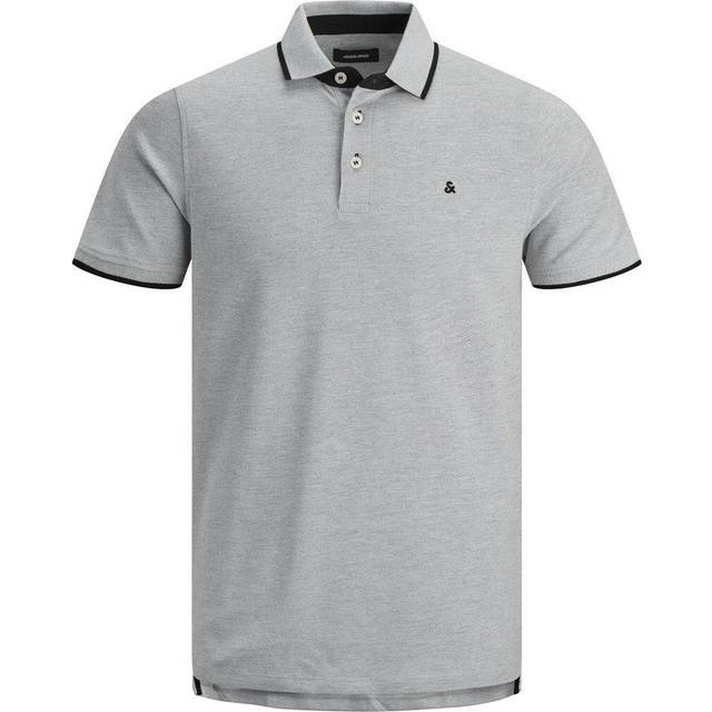 JACK & JONES herr Polotröja jjepaulos polo s noos, Grå, XS
