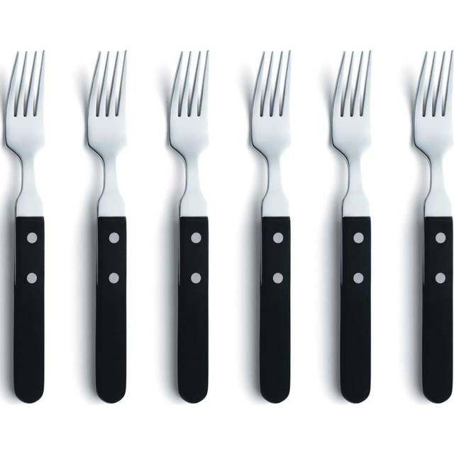 Amefa Pizza grill fork 6-pack Black