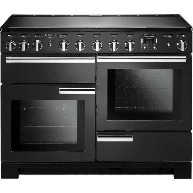 Rangemaster PDL110EICBC Professional Deluxe 110cm Induction Range Cooker - Black and Chrome