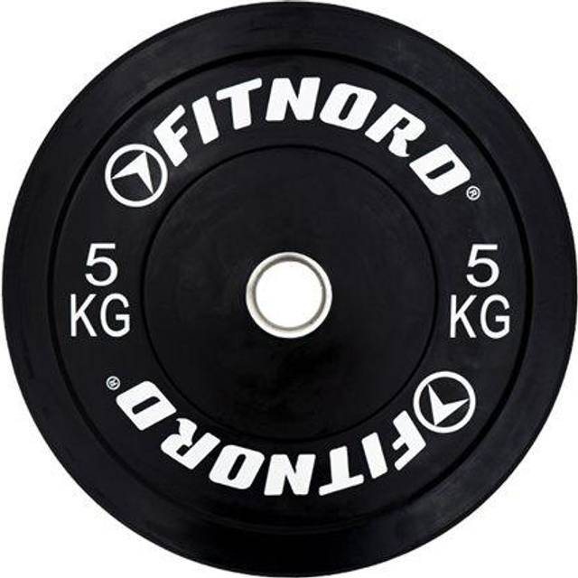 FitNord Viktskiva Bumper Black 5 kg