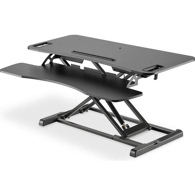 DIGITUS Ergonomisk skrivbordsinfästning för hälsosamt arbete - arbetsstation för sittande och stående arbete - tangentbords- och musfickan