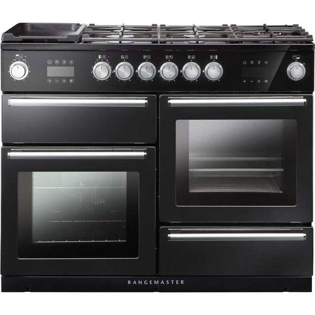 Rangemaster NEX110SODFFCB/C Nexus 110cm Dual Fuel Range Cooker With Steam 125590 - CHARCOAL BLACK