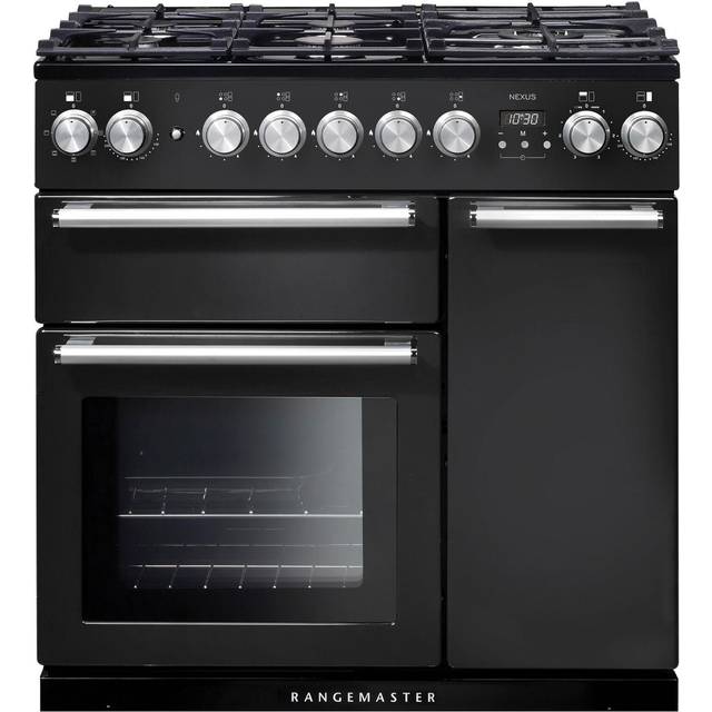 Rangemaster NEX90DFFCB/C Nexus 90cm Dual Fuel Range Cooker Charcoal Black
