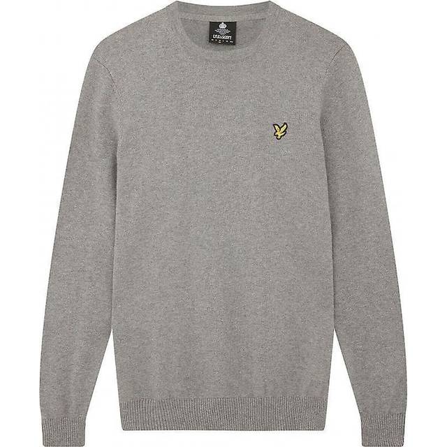 Lyle & Scott - Tröja Crew Neck Cotton Merino Jumper - Grå