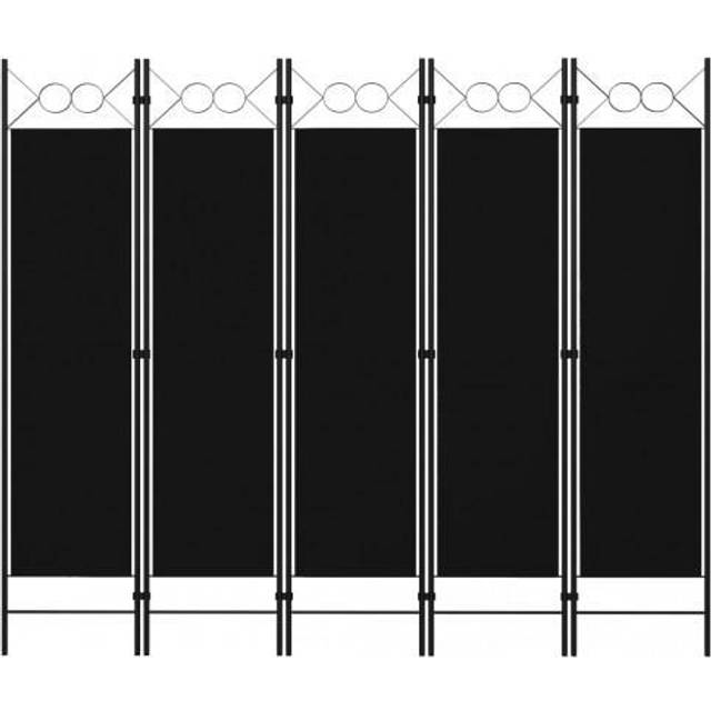Rumsavdelare 5 paneler antracit 200x180 cm