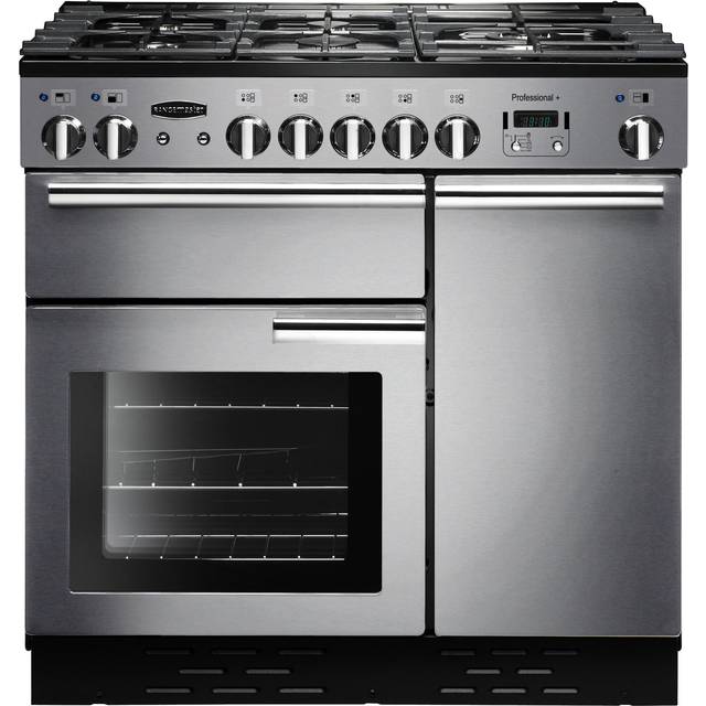 Rangemaster 86870 90cm Wide Professional Plus Gas Range Cooker in Stai