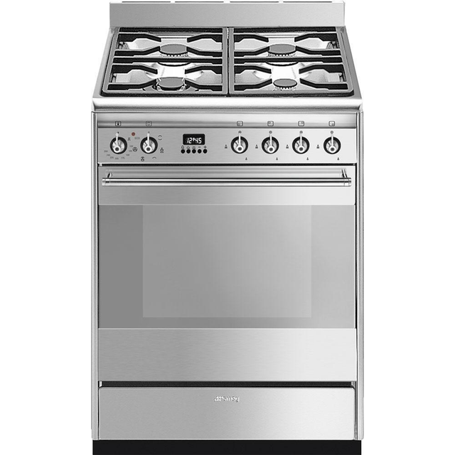 Smeg SUK61MX9 Concert 60cm Dual Fuel Mini Range Cooker - Stainless Steel