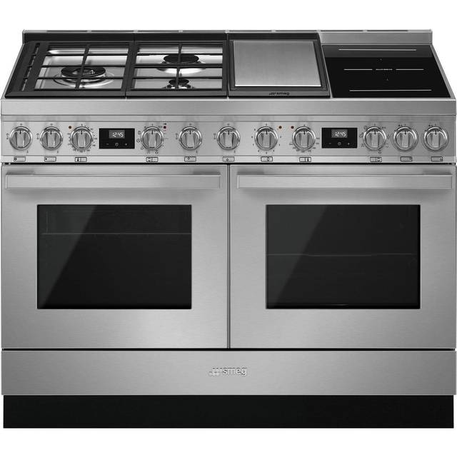 Smeg CPF120IGMPX 120cm Portofino Dual Fuel Range Cooker - Stainless Steel