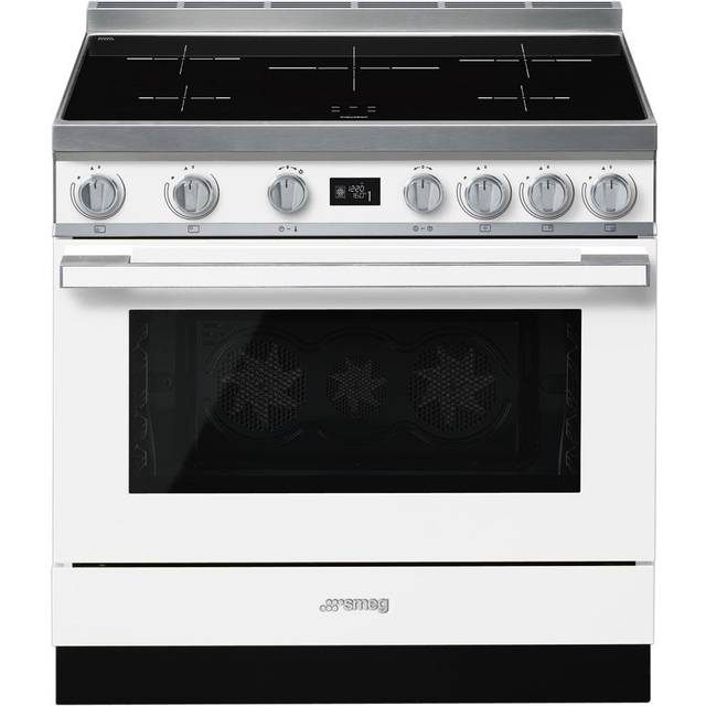 Smeg Portofino CPF9iPWH 90cm Electric Range Cooker with Induction Hob - White - A+ Rated