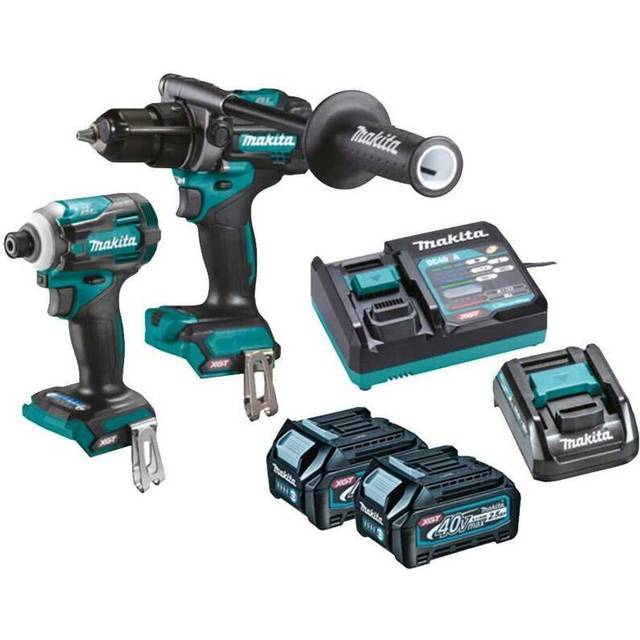 Makita DK0114G202 40v Max XGT Brushless Combi Hammer Drill Impact Impact Driver