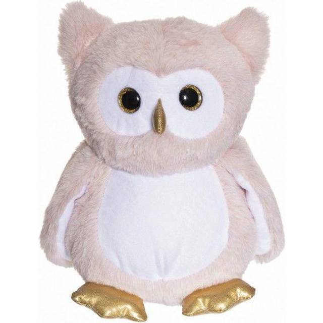 Teddykompaniet Självlysande Uggla 22 Cm, Rosa