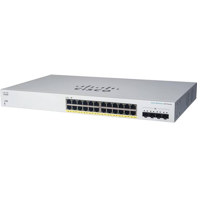 Cisco Business 220 Series CBS220-24P-4G 28-Port Gigabit Ethernet PoE+ L2 Rack-mountable Managed Switch