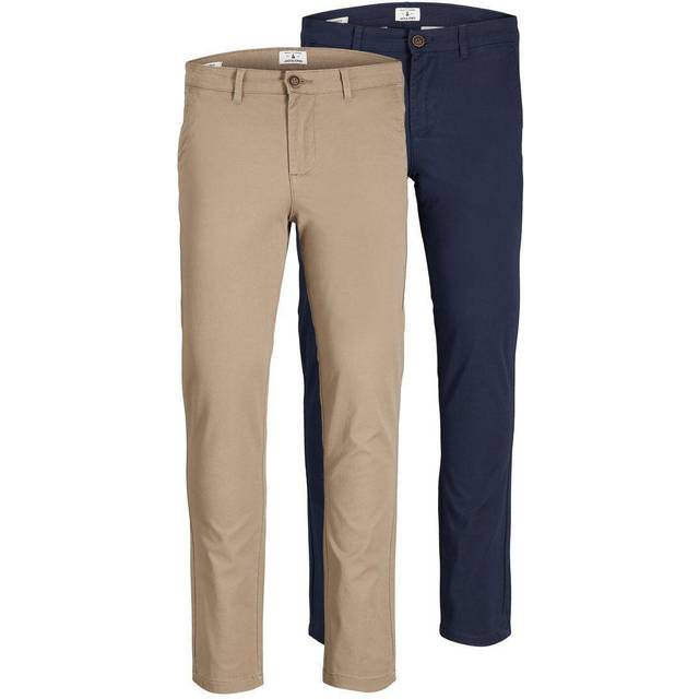 JACK & JONES herr Byxor Jjimarco Jjdave Akm 2-pack Noos, Beige, 36W / 36L