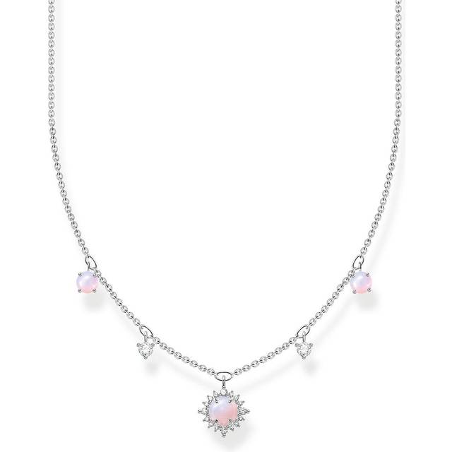 Thomas Sabo Necklace vintage shimmering pink opal-coloured stone multicoloured KE2094-166-7-L45V - pink/silver-coloured/violet/white - 45 cm