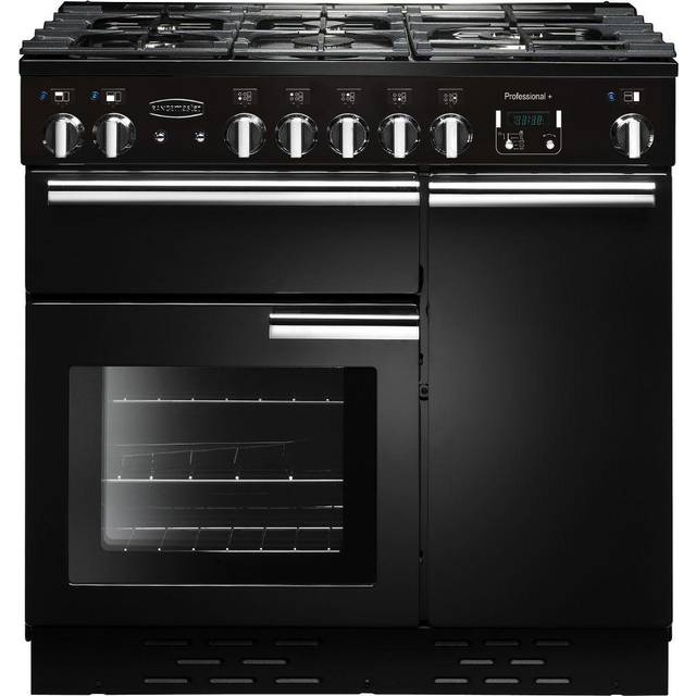 Rangemaster 91930 90cm Wide Professional Plus Gas Range Cooker in Blac