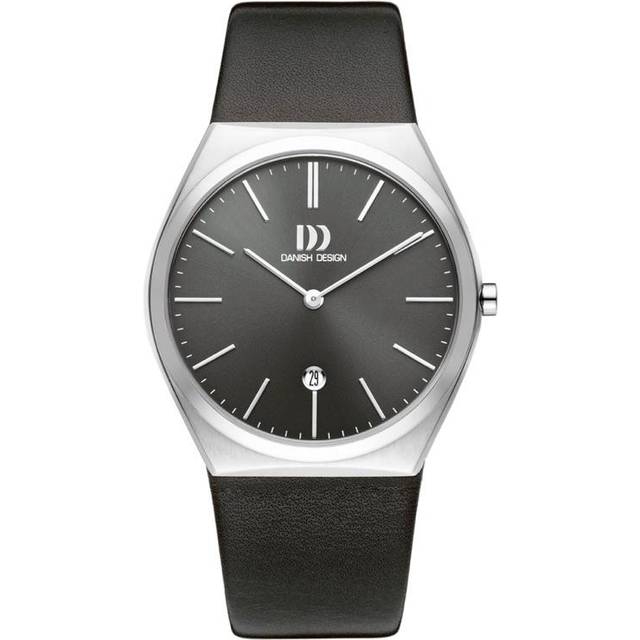 Danish Design IQ14Q1236 Stainless Steel Black Leather Strap Watch - W8682