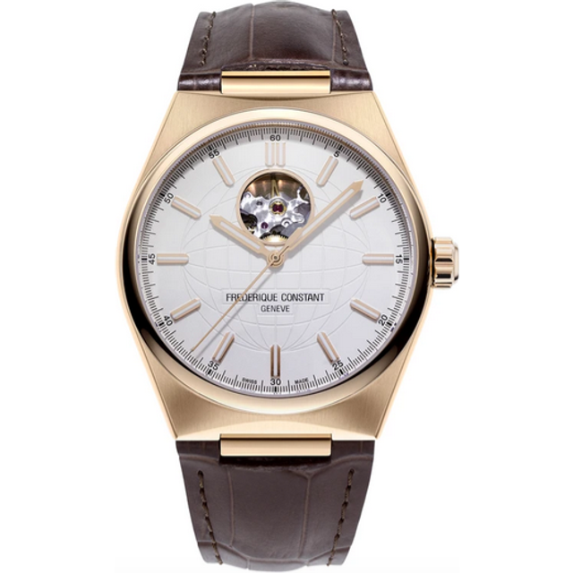 Frederique Constant Frédérique Highlife Heart Beat Mens Brown Watch FC-310V4NH4 Leather (archived) - One Size
