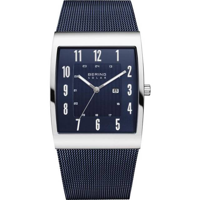 Bering Men&apos;s Blue Ion Plated Solar Watch