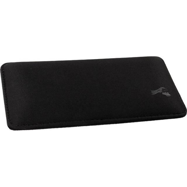Glorious Gaming Padded Mouse Wrist Rest – Fransfria sydda kanter, slät tygyta, halkfri gummibas, mellanstor fasthet, 200 x 100 x 17 mm – Black-Stealth