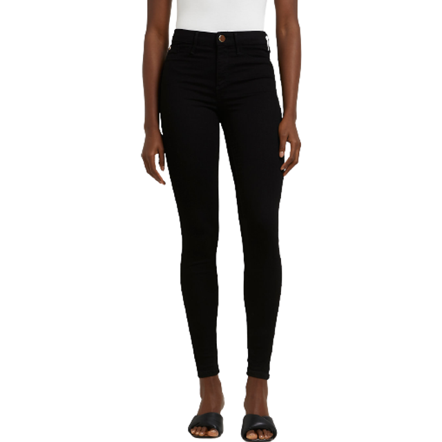 River Island – Molly – Svarta skinny jeans med medelhög midja