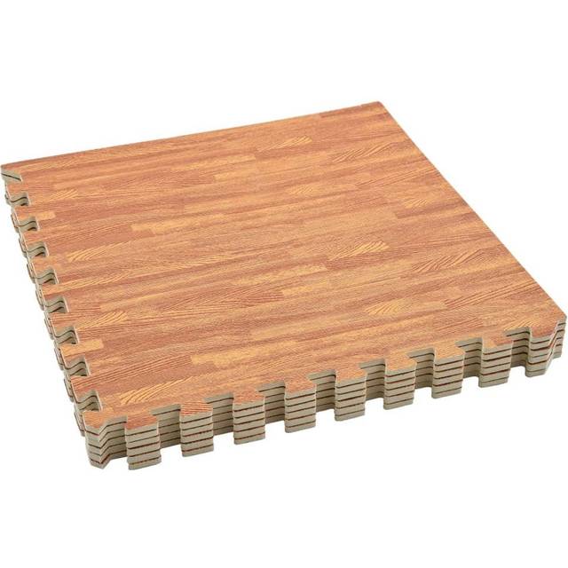 vidaXL Floor Mats 6 pcs Wood Grain 2.16 ㎡ EVA Foam - Brown