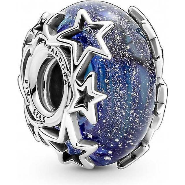 Pandora  Charms Murano Glass Charm Galaxy and Stars 790015C00