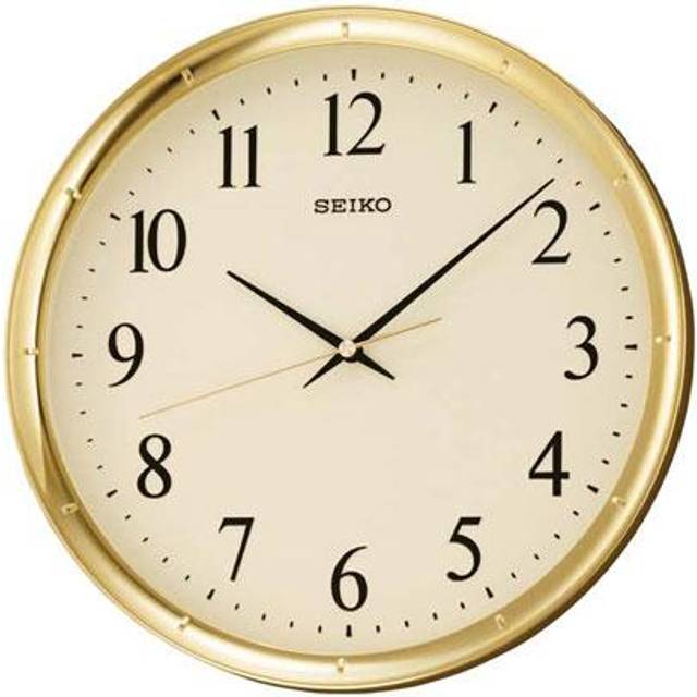 Seiko Gold Wall Clock - Sweeping Seconds Hand Quartz Movement | Qxa417g