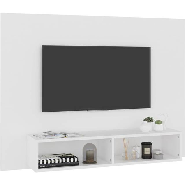 vidaXL Wall TV Cabinet White 120x23.5x90 cm Engineered Wood