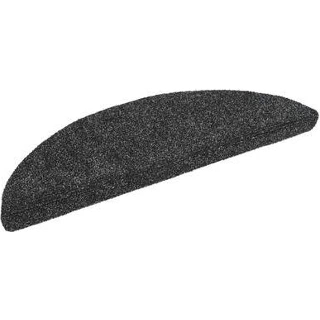 vidaXL Self-adhesive Stair Mats 10 pcs Dark Grey 56x17x3 cm Needle Punch
