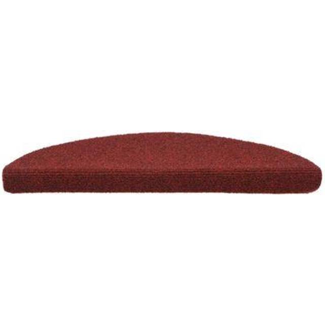 vidaXL Trappstegsmattor självhäftande 10 st röd 56x17x3 cm brodyr