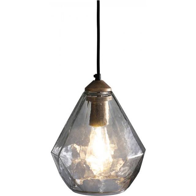 Ensora Lighting Odette Glass Pendant Ceiling Light, Gold